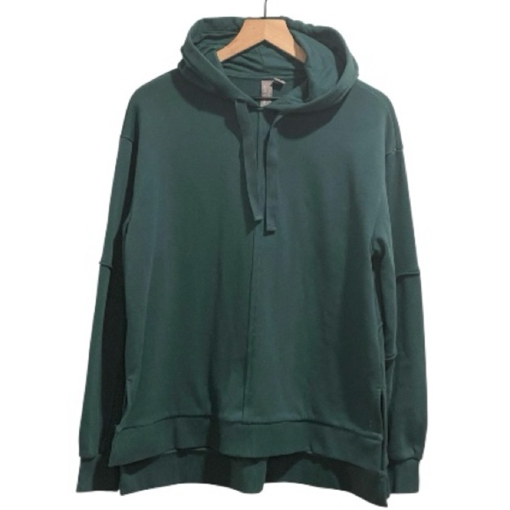 Sweaty Betty Revive Hoodie In Deep Emerald Green, Relaxed Fit, Ribbed Details, 8 - Picture 2 of 16